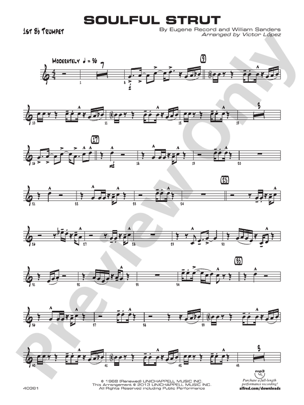 Soulful Strut 1st B flat Trumpet