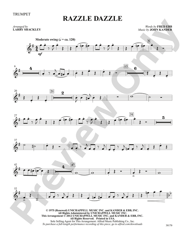 Razzle Dazzle (from the musical Chicago): 1st B-flat Trumpet