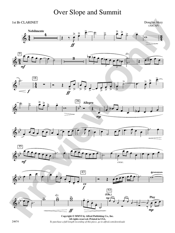 Over Slope and Summit 1st Bflat 1st Bflat Part