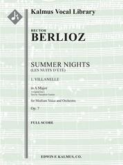 Summer Nights, Op. 7 (Les nuits d'été): 1. Villanelle (original key of A)