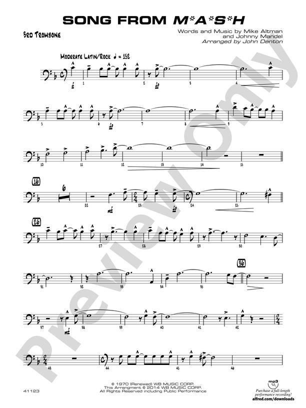 Song from M*A*S*H: 3rd Trombone