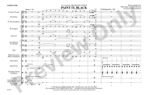 Paint It, Black: 1st B-flat Clarinet