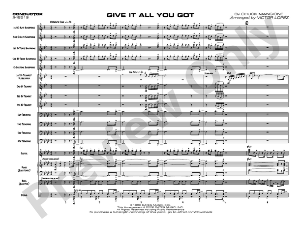Give It All You Got: Score
