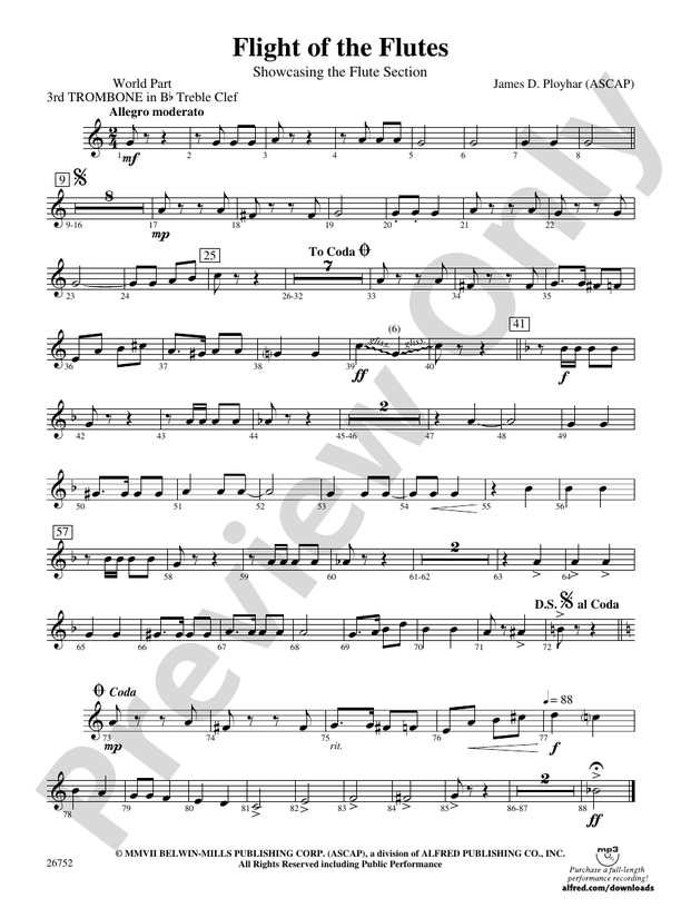 Flight of the Flutes (Showcasing the Flute Section) (wp) 3rd Bflat