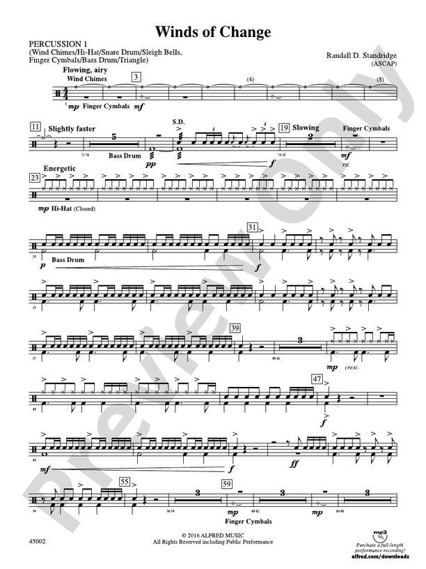 Winds of Change 1st Percussion 1st Percussion Part Digital Sheet