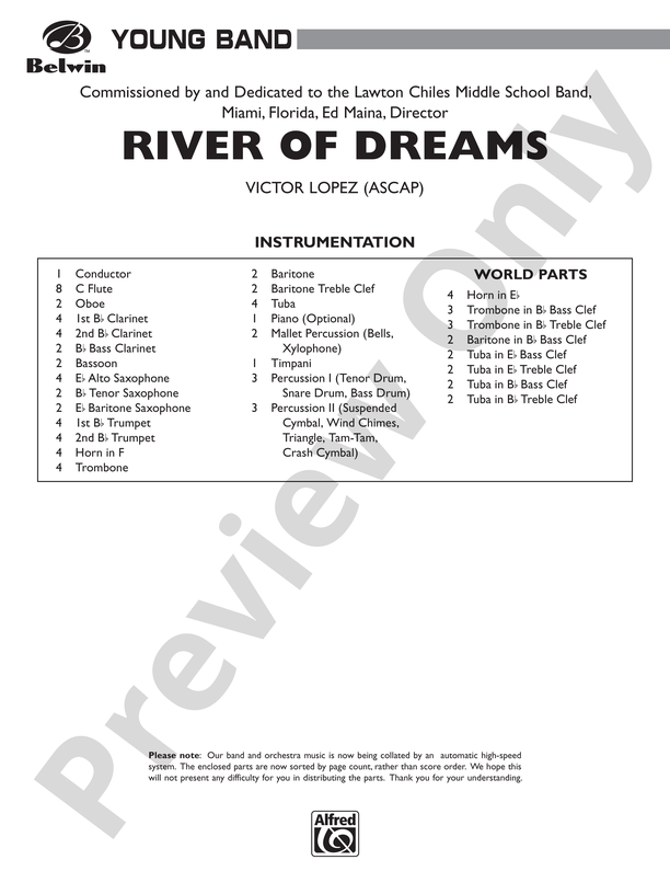 River of Dreams: Score