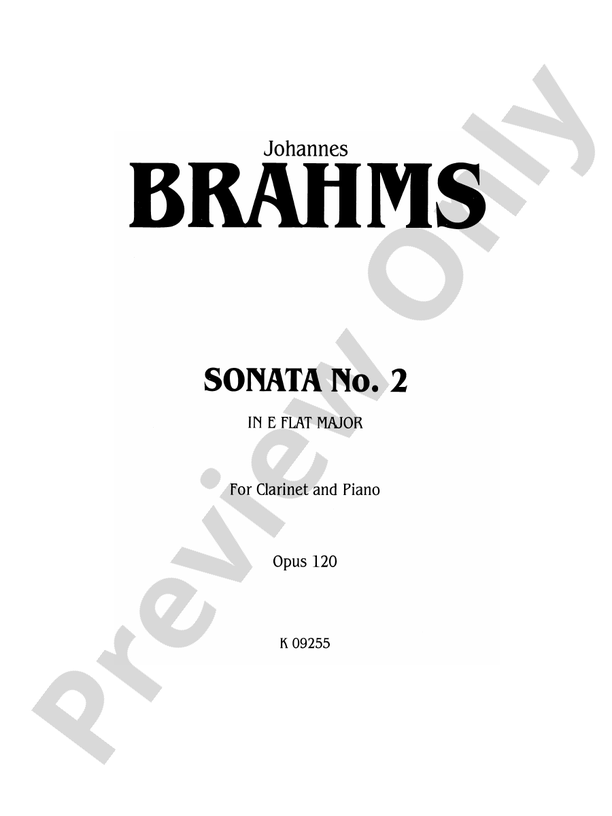 Brahms: Sonata No. 2 in E flat Major, Op. 120: Sonata No. 2