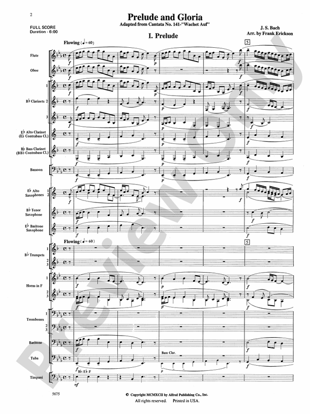 Prelude and Gloria (Adapted from Cantata No. 141 -- "Wachet Auf")