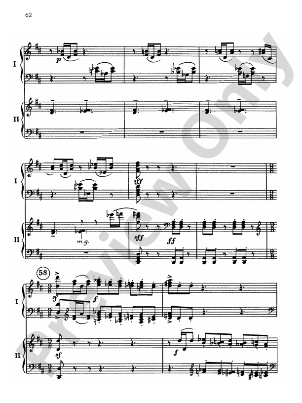 Symphonic Dances, Opus 45 - III. Lento assai / Allegro vivace - Piano Duo (2 Pianos, 4 Hands)