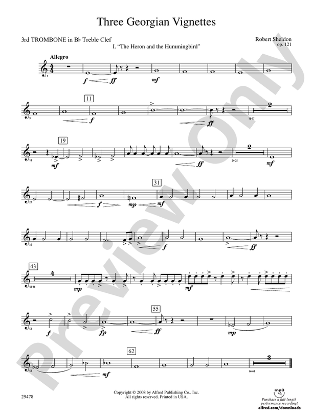 Three Georgian Vignettes: (wp) 3rd B-flat Trombone T.C.: (wp) 3rd B ...