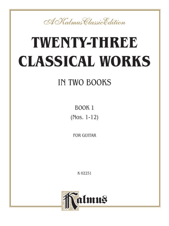 Twenty-Three Classical Works for Two Guitars, Book 1