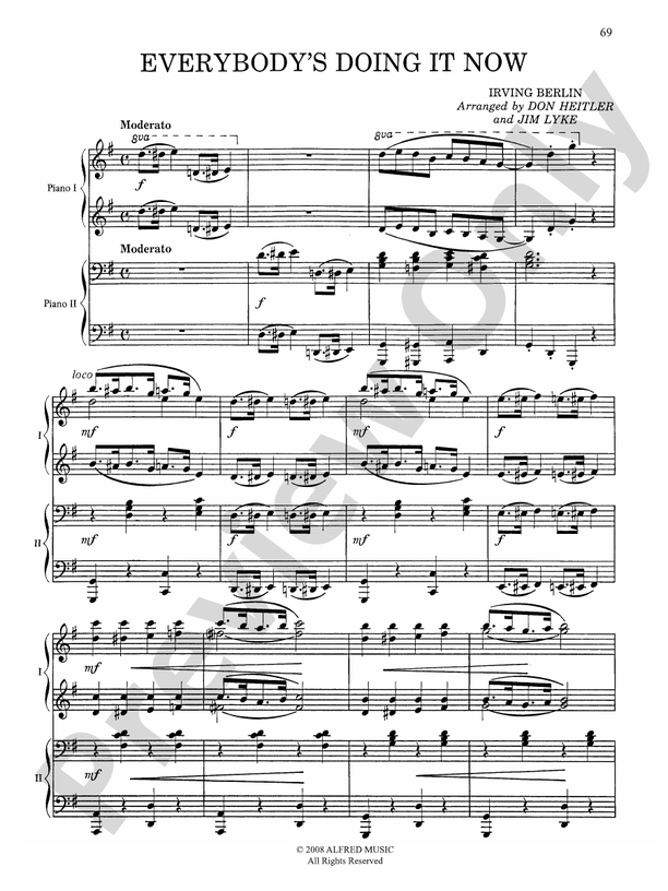 Everybody's Doing It Now - Piano Duo (2 Pianos, 4 Hands)