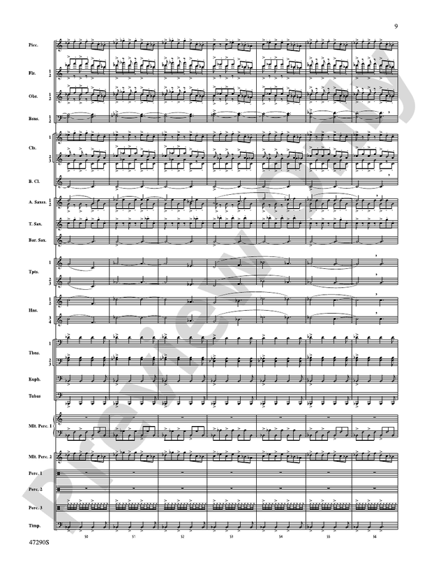 Hypnotic Memories: Concert Band Conductor Score & Parts: Rossano