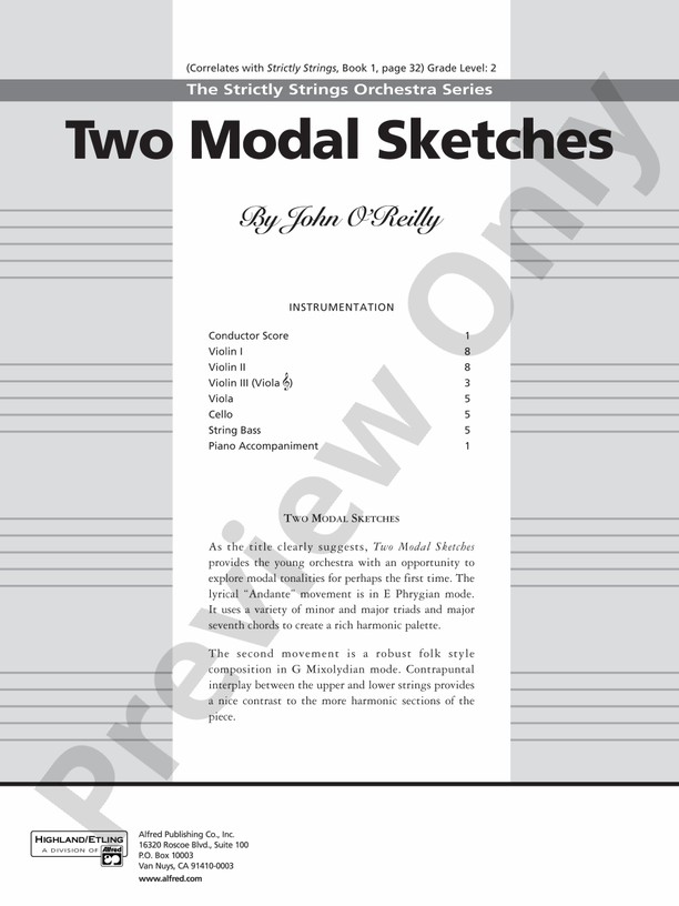 Two Modal Sketches