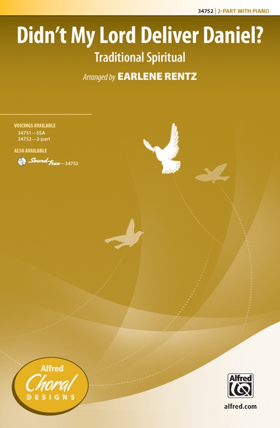 Didn t my lord deliver daniel 2 part choral octavo sheet music