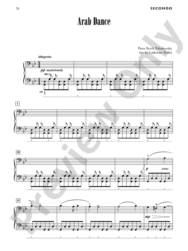 Arab Dance - Piano Duet (1 Piano, 4 Hands)