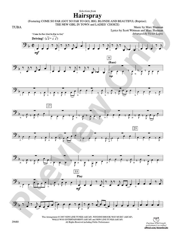 Hairspray, Selections from: Tuba