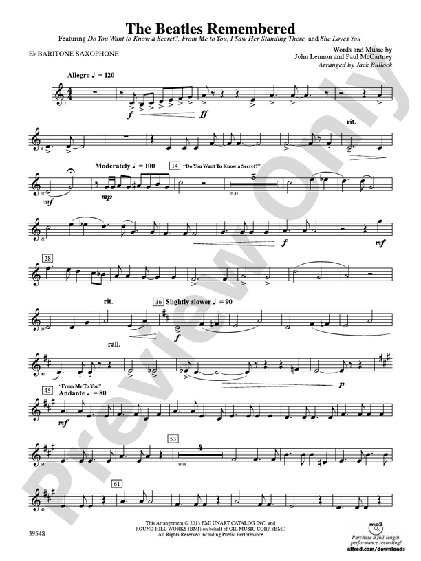 The Beatles Remembered: E-flat Baritone Saxophone