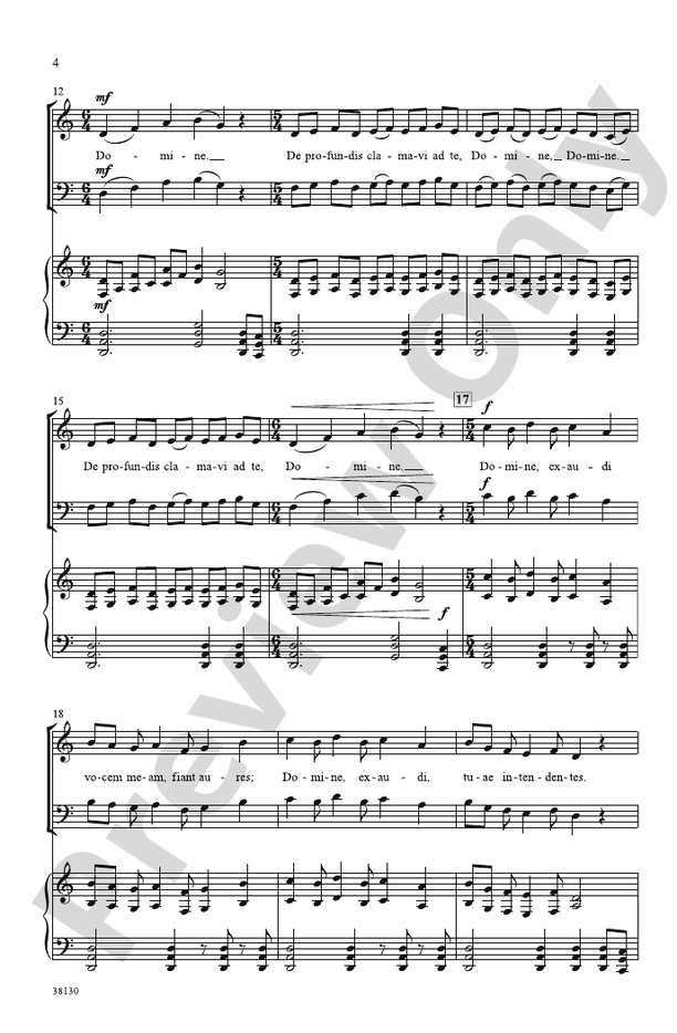 De Profundis Satb Choral Octavo Russell Robinson Digital Sheet Music Download 5733