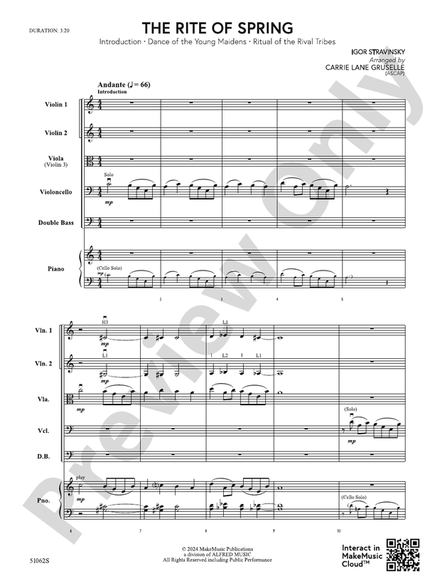 The Rite of Spring: Score