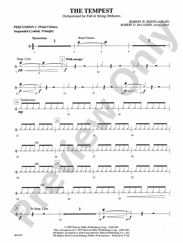 The Tempest: 2nd Percussion: 2nd Percussion Part - Digital Sheet Music ...