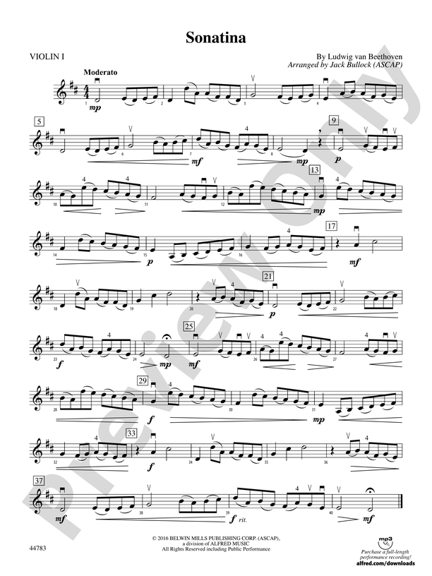 Sonatina: 1st Violin