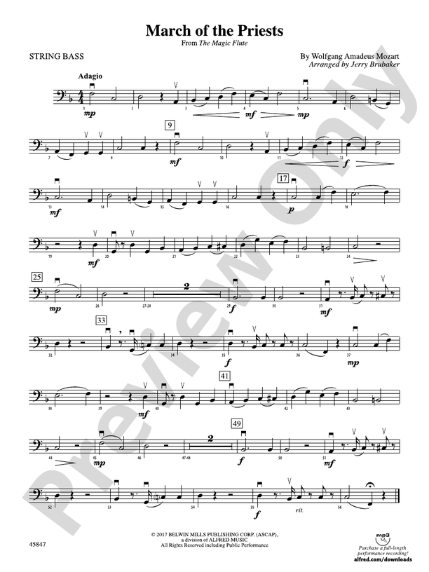 March of the Priests: String Bass