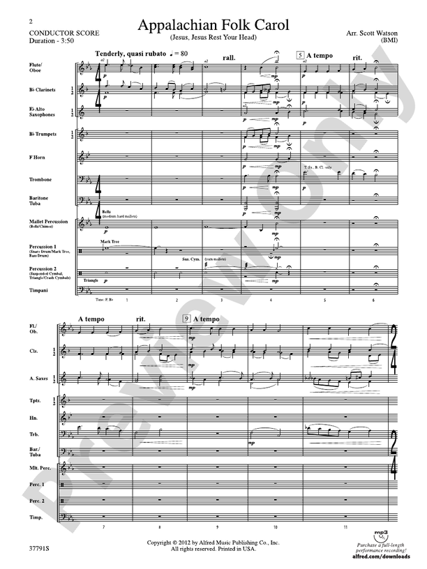 Appalachian Folk Carol: Score
