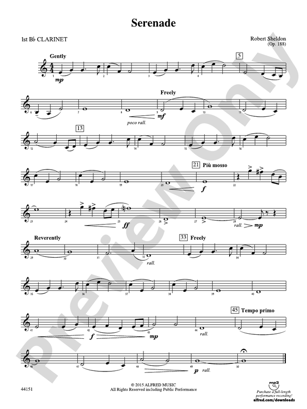 Serenade: 1st B-flat Clarinet