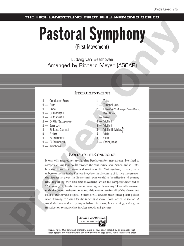 Pastoral Symphony (First Movement)