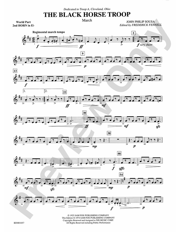 Black Horse Troop WP 2nd Horn in Eflat WP 2nd Horn in Eflat Part