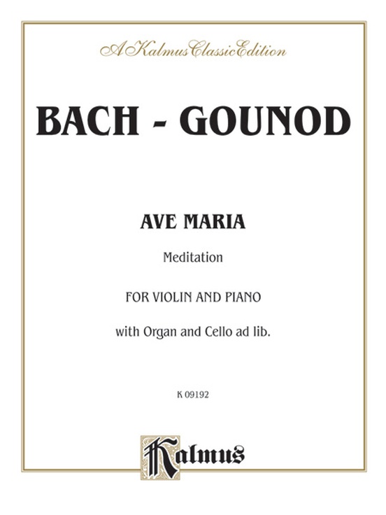 Bach Ave Maria Meditation Arr Charles François Gounod Violin Book