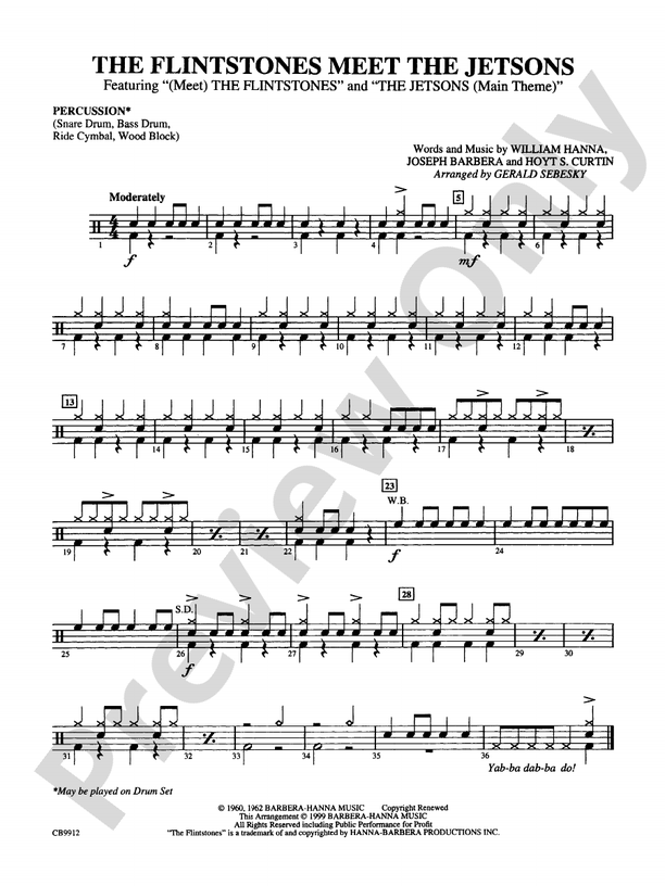 The Flintstones Meet the Jetsons: 1st Percussion: 1st Percussion