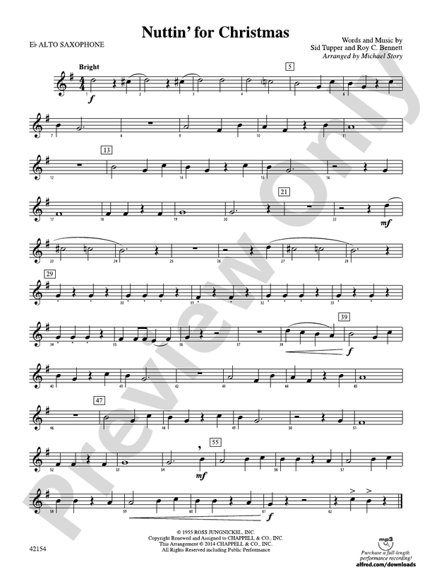 Nuttin' for Christmas: E-flat Alto Saxophone