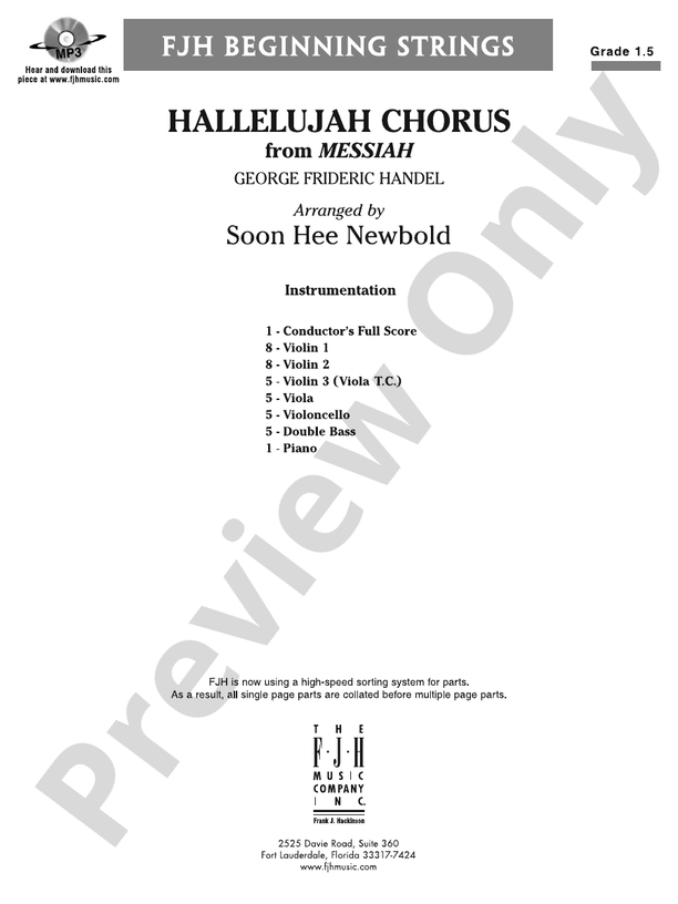 Hallelujah Chorus from Messiah: Score: : George Frideric Handel ...