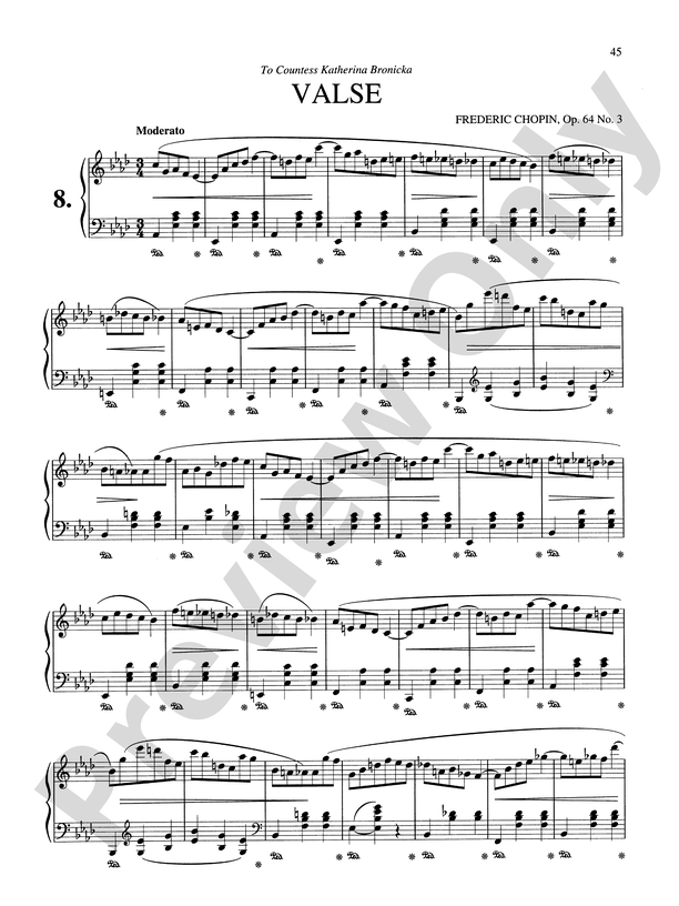Chopin: Fifteen Waltzes: Valse, Opus 64, No. 3 Part - Digital