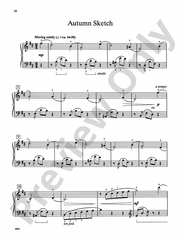 Autumn Sketch - Piano Solo