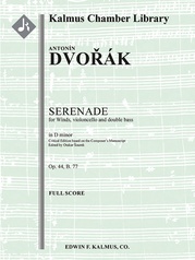 Serenade in D minor for Winds, Violoncello and Double Bass in D minor, Op. 44, B. 77 (critical edition)