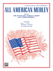 All American Medley: Based on "Oh, Susannah", "Jubilo", "Dixie" and "Yankee Doodle" - Piano Duo (2 Pianos, 4 Hands)