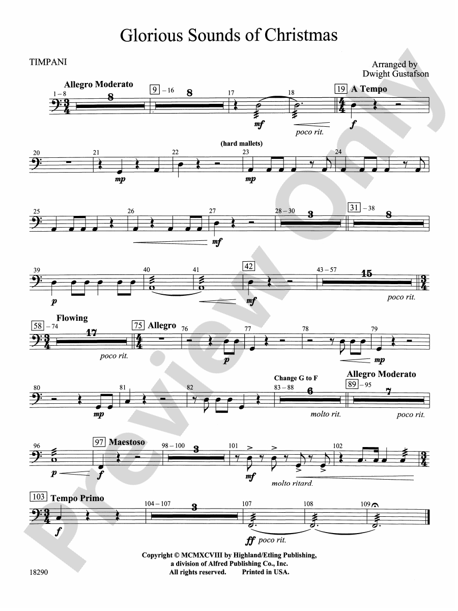 Glorious Sounds of Christmas Timpani Timpani Part Digital Sheet