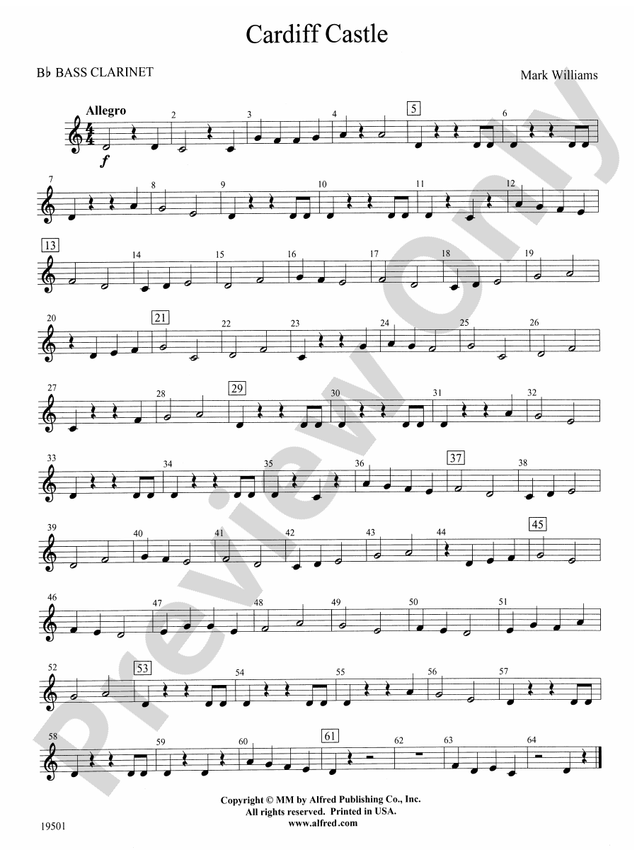 Cardiff Castle Bflat Bass Bflat Bass Part