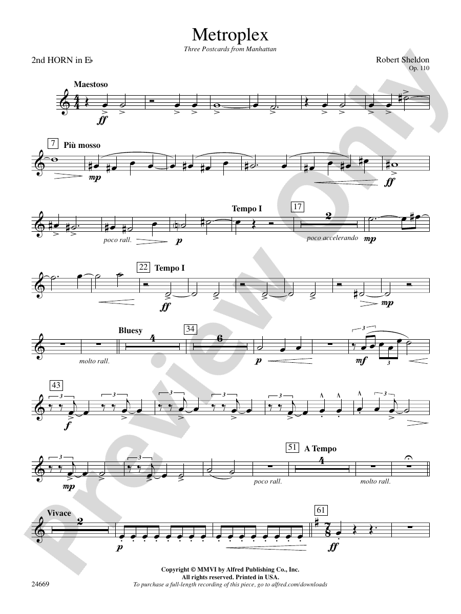 Metroplex (wp) 2nd Horn in Eflat (wp) 2nd Horn in Eflat World Part