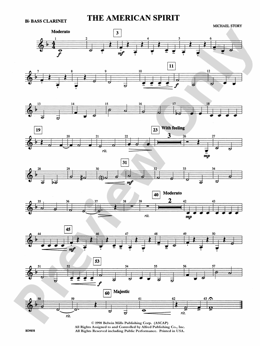 The American Spirit Bflat Bass Bflat Bass Part