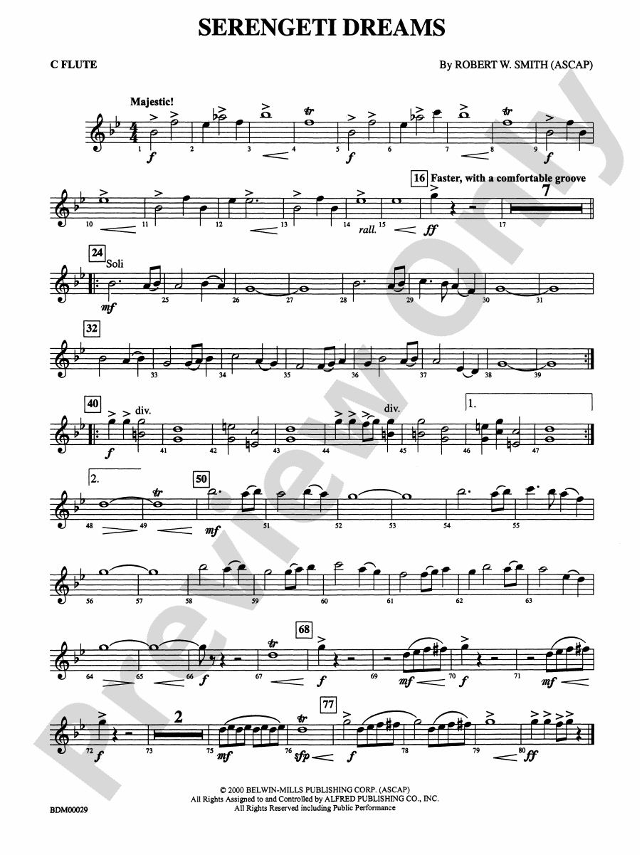 Serengeti Dreams: Flute: Flute Part - Digital Sheet Music Download