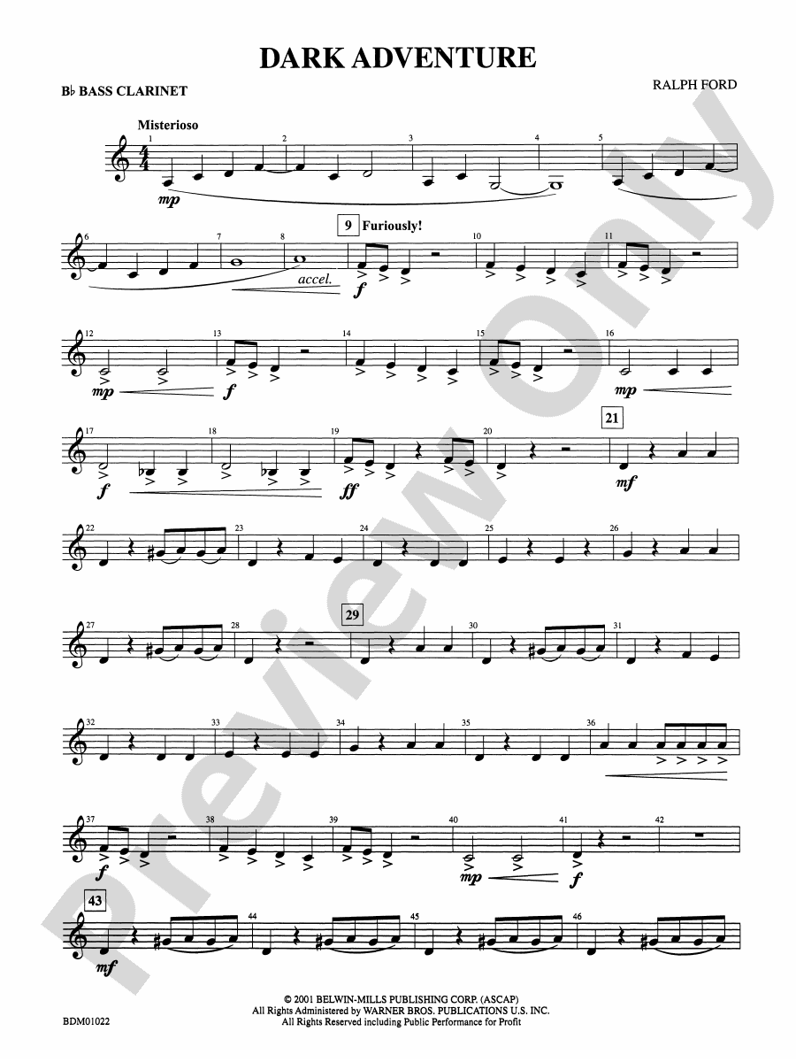 Dark Adventure Bflat Bass Bflat Bass Part