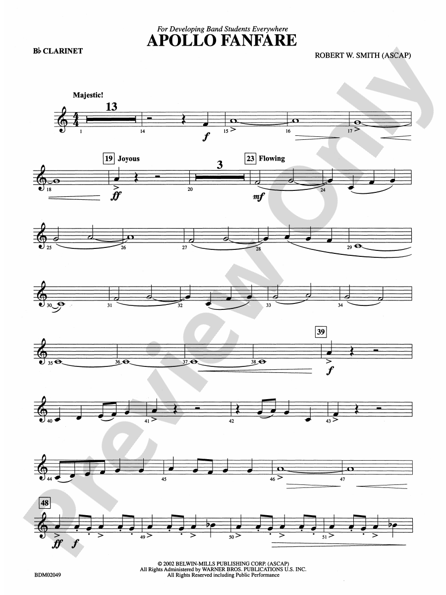 Apollo Fanfare 1st Bflat 1st Bflat Part Digital