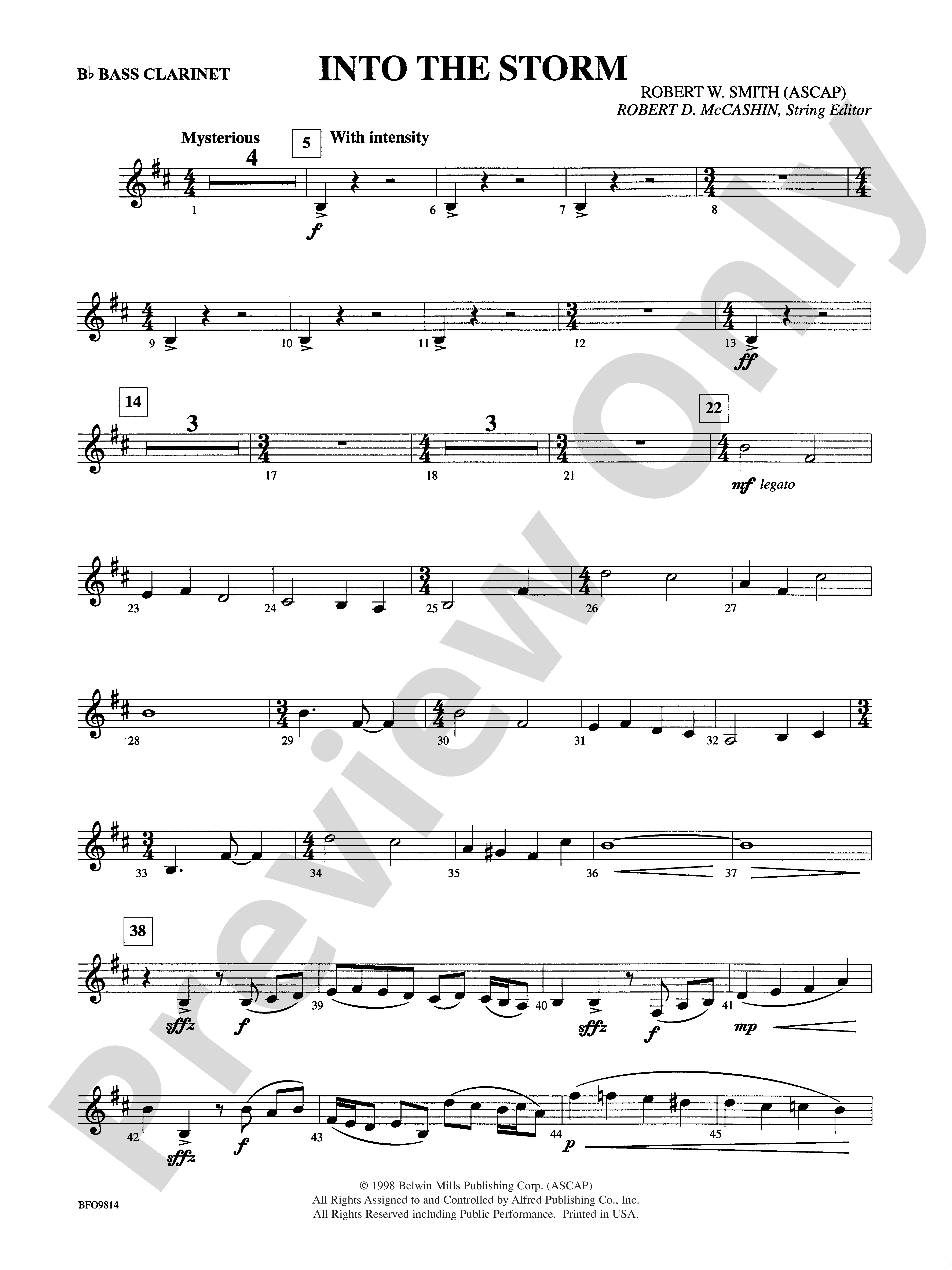 Into The Storm B Flat Bass Clarinet B Flat Bass Clarinet Part Digital Sheet Music Download 