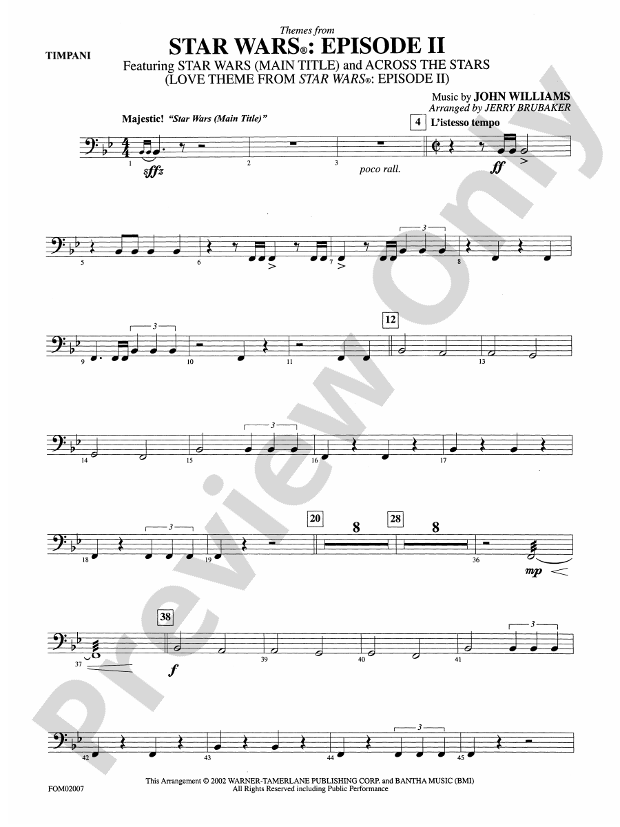 Star Wars® Episode II Attack of the Clones Timpani Timpani Part