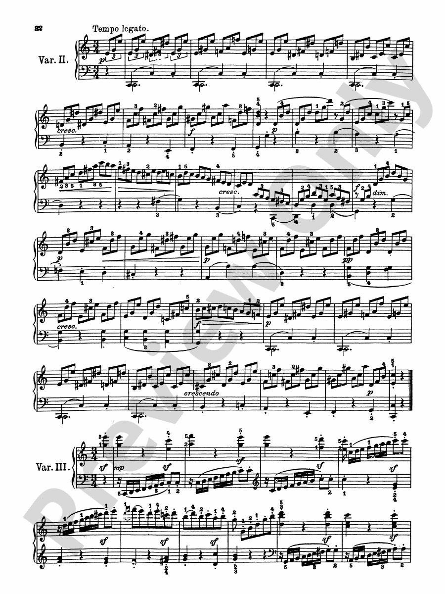 Beethoven Variations (Volume II) Eight Variations on "Une fièvre