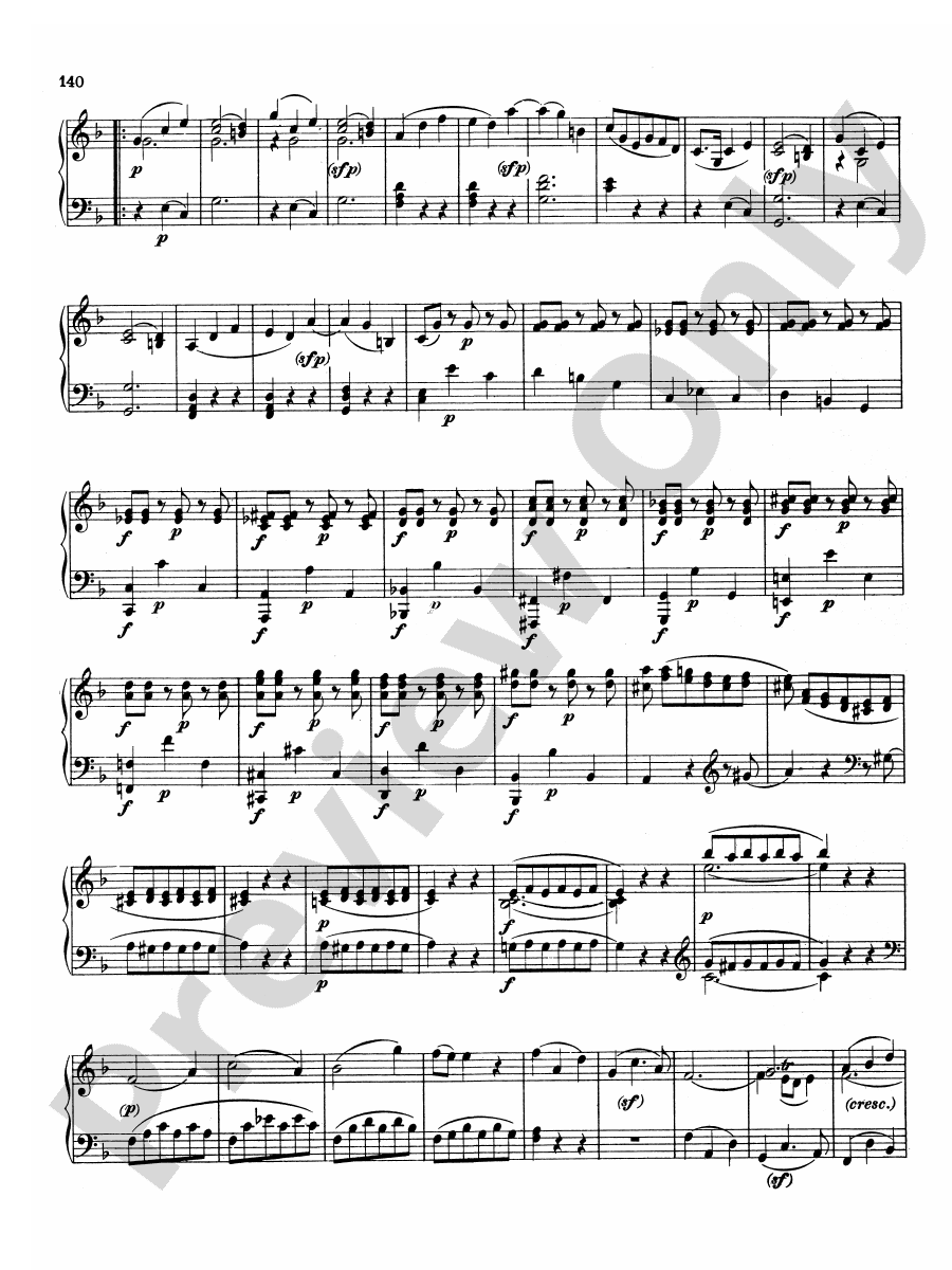 Mozart Sonatas (Urtext) Sonata in F Major, K. 332 Part Digital
